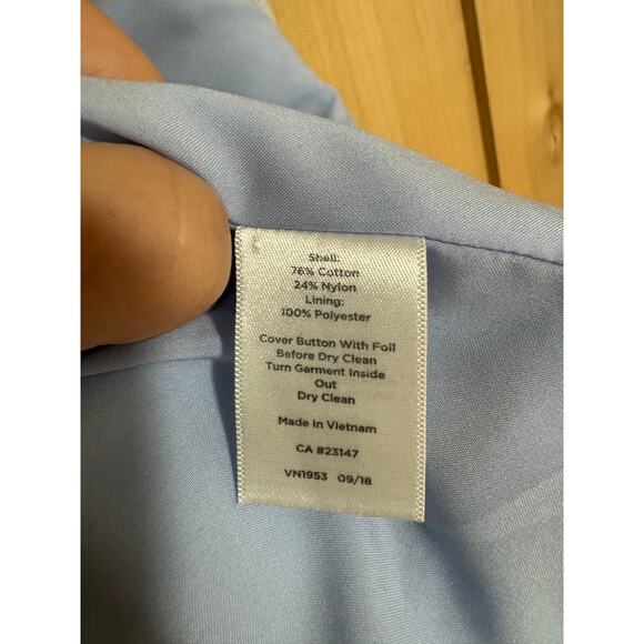 Talbots | Aberdeen Light Blue Knit Blazer | Size 14 - Picture 8 of 10